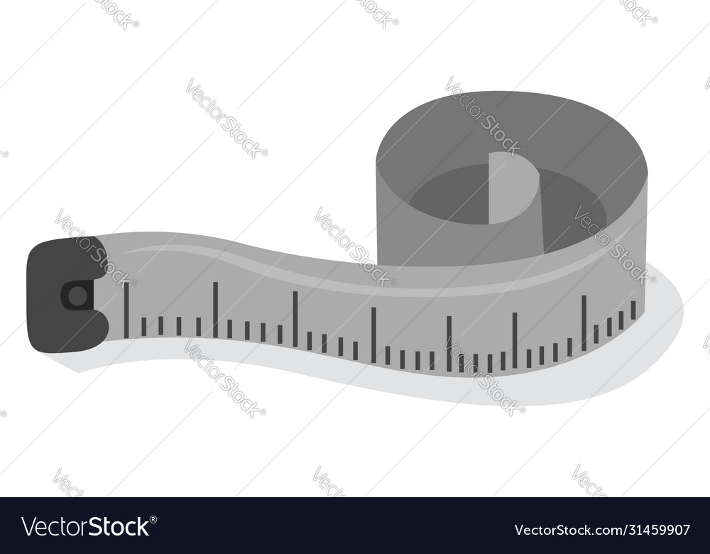 Tape measure on white background