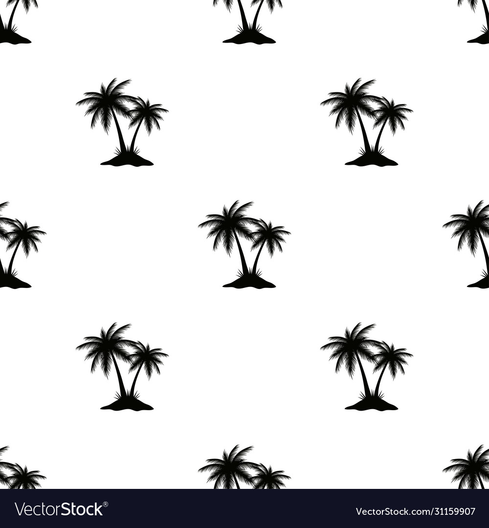 Tropical Palm Tree Seamless Pattern
