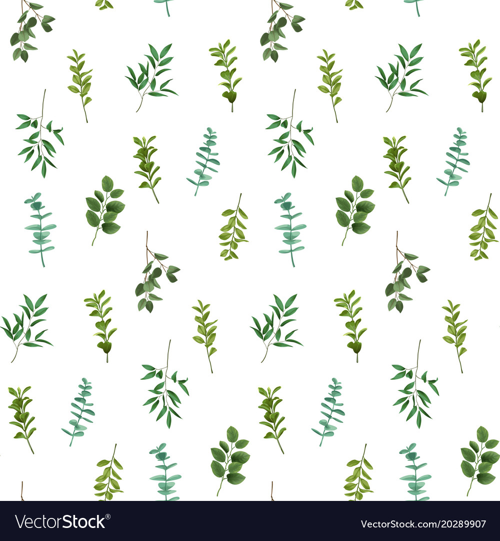 Watercolor Greenery Pattern