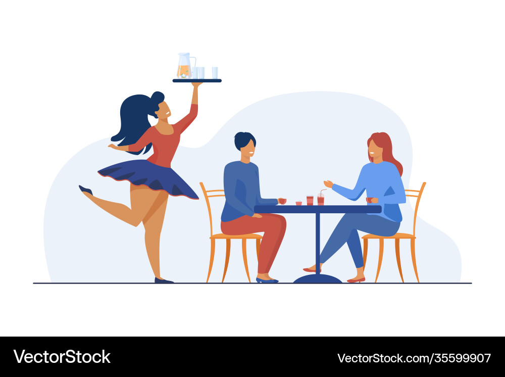 Women having rest at restaurant Royalty Free Vector Image
