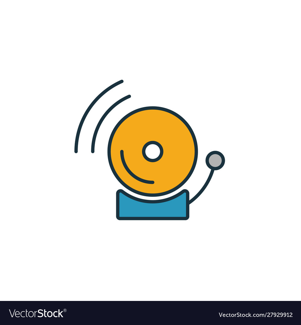 Alarm icon simple element from security icons vector image Alarm icon simple element from security icons