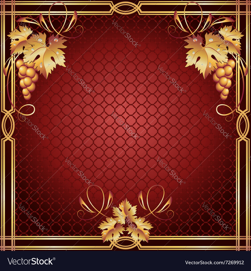 Background with golden frame