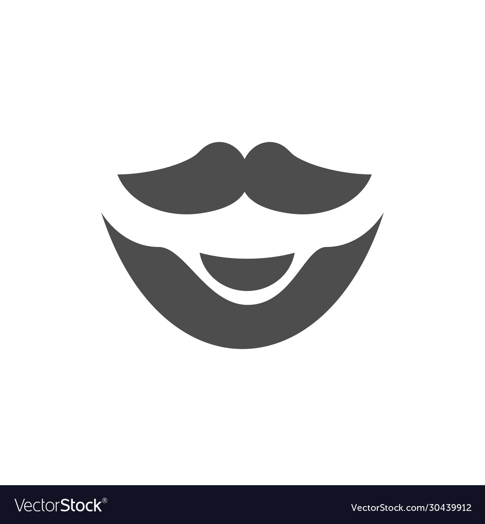 Bearded men icon beard symbol design facial hair