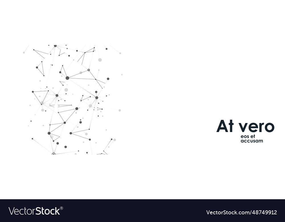 Black connect dots and lines on white background Vector Image Black connect dots and lines on white background