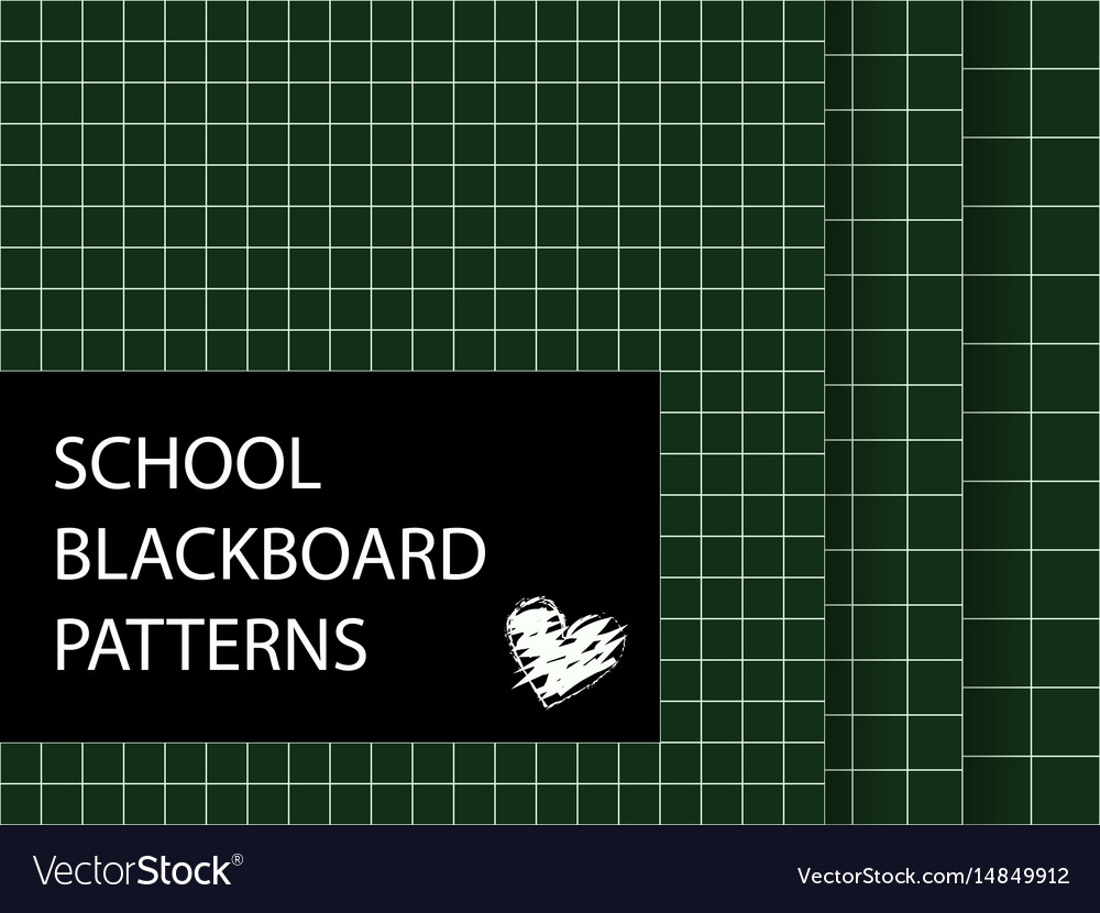 Blackboard pattern set squared backgrounds