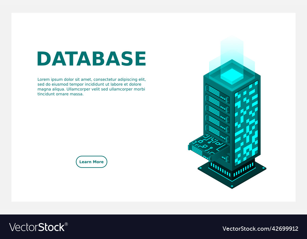 Datacenter isometric abstract 3d hosting server Vector Image Datacenter isometric abstract 3d hosting server