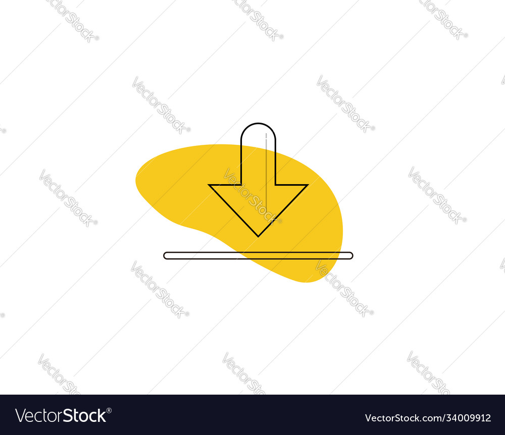 Download flat icon on white background