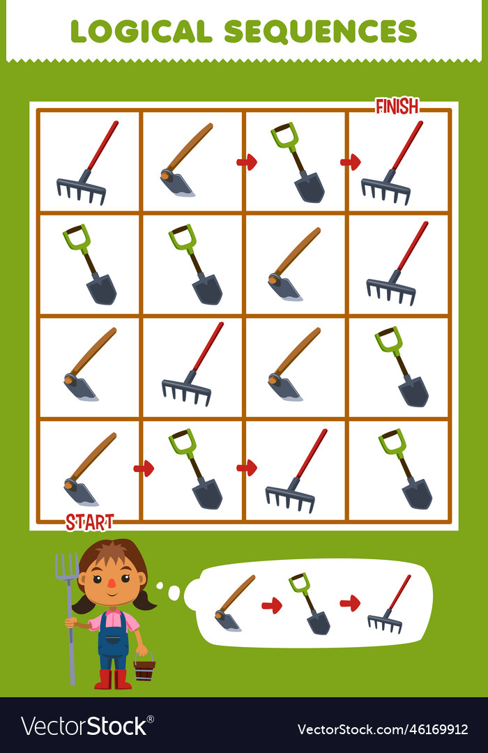 Education game for children logical sequence help