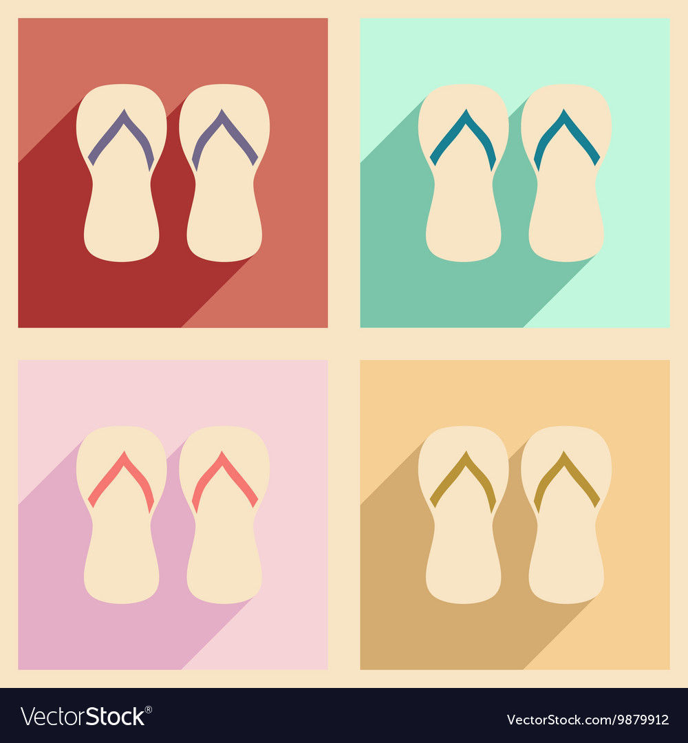 Flat with shadow concept and mobile application