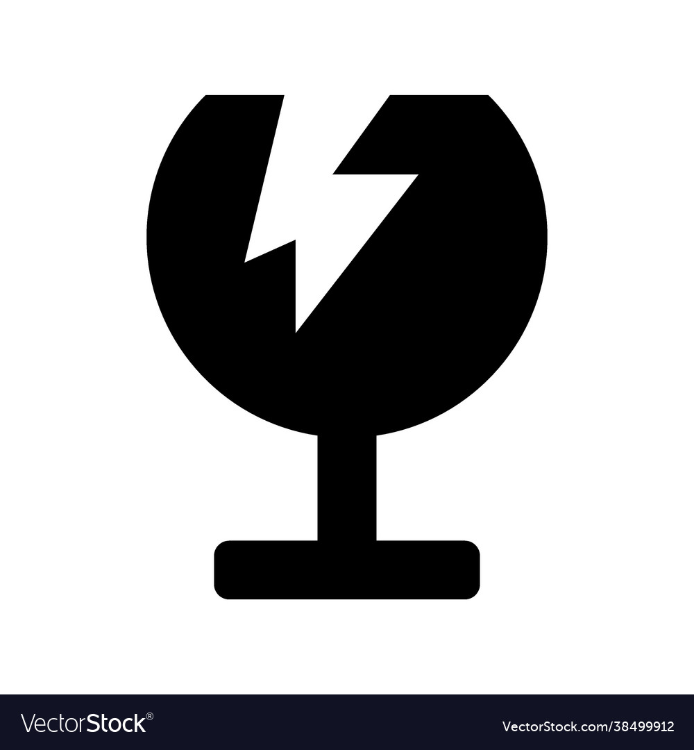 Fragile icon vector image Fragile icon
