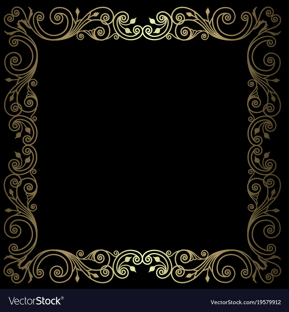 Gold vintage frame Royalty Free Vector Image - VectorStock