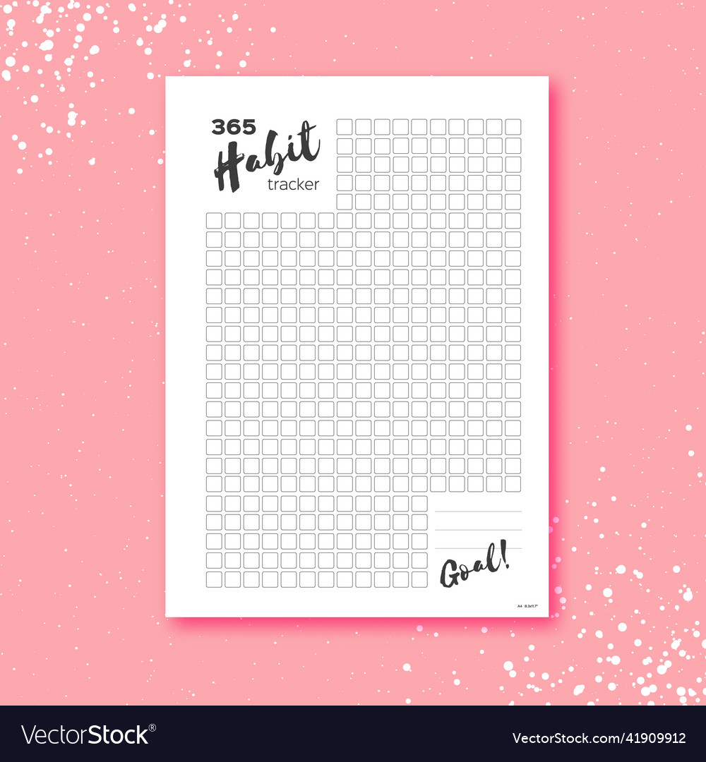 Habit Tracker Journal Design Template KDP Vector Download