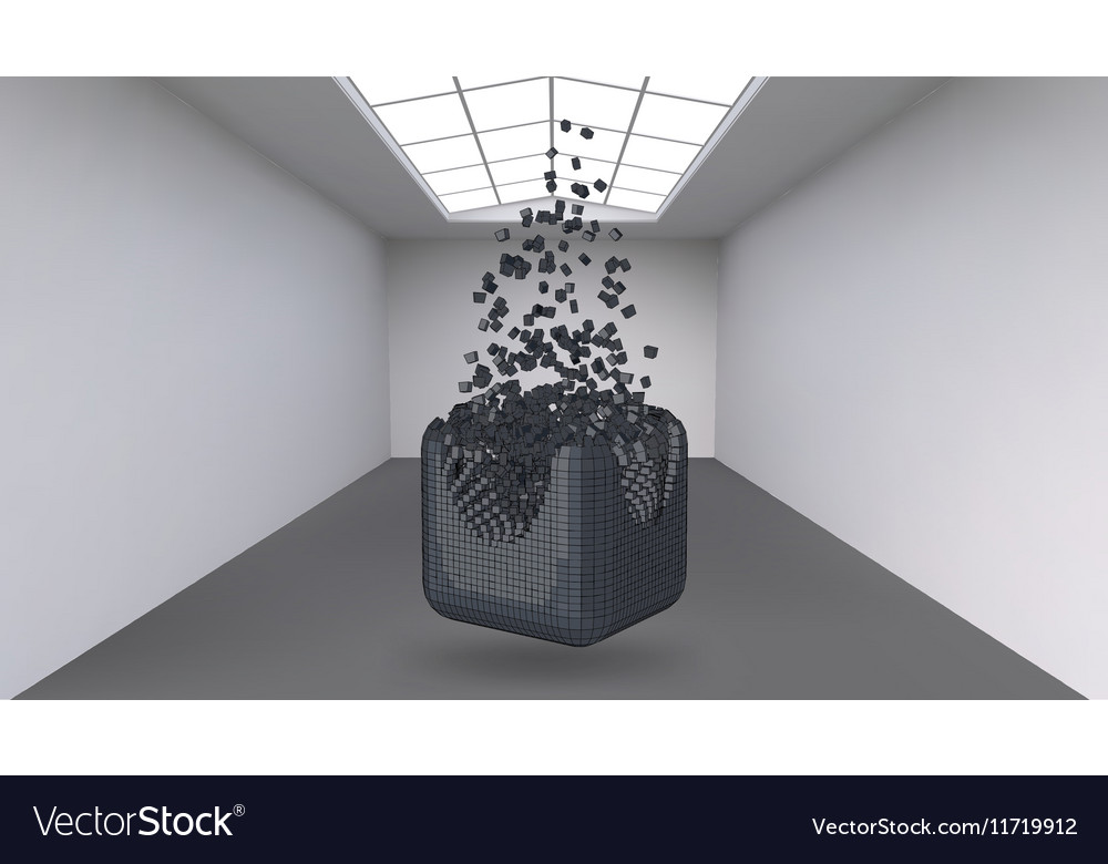 Hanging the cube from a multitude of small
