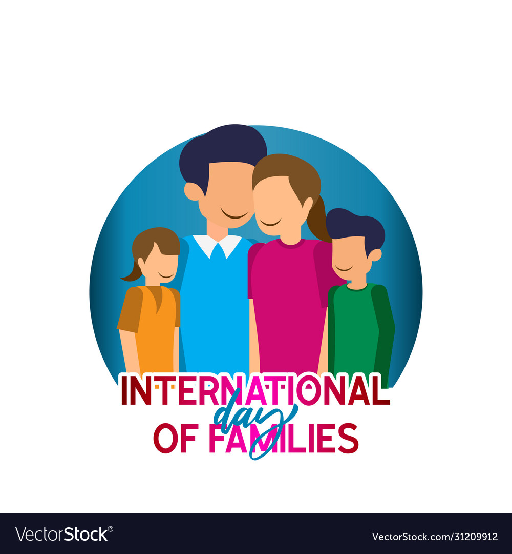 International day families design happy