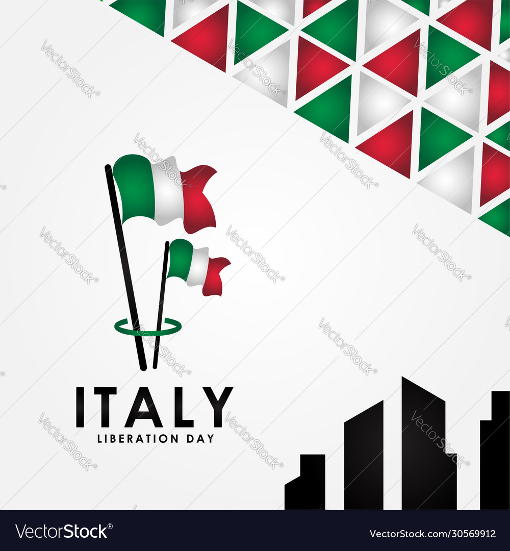 Italy liberation day design for celebrate moment vector image Italy liberation day design for celebrate moment