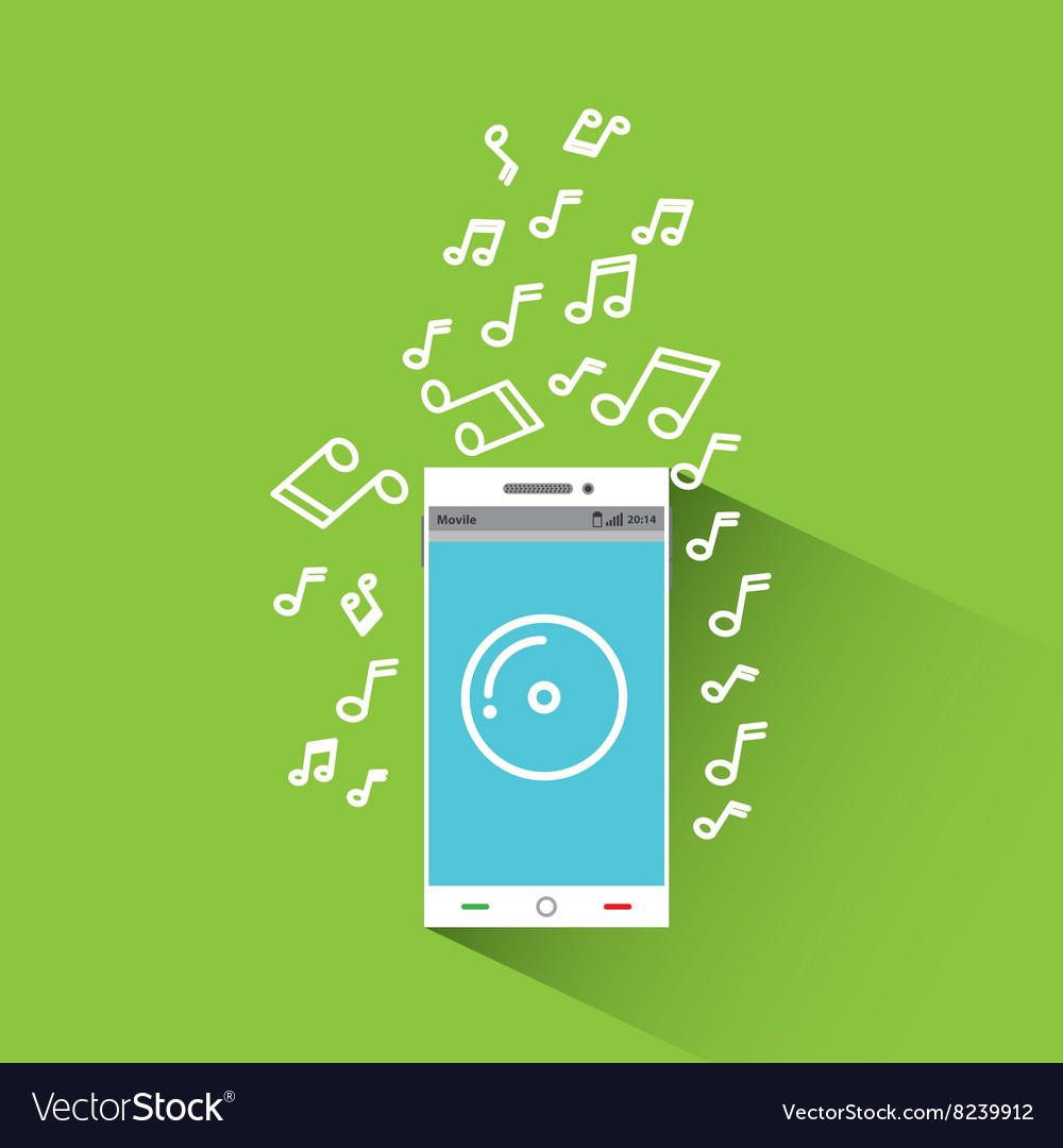 Music mobile design Royalty Free Vector Image - VectorStock