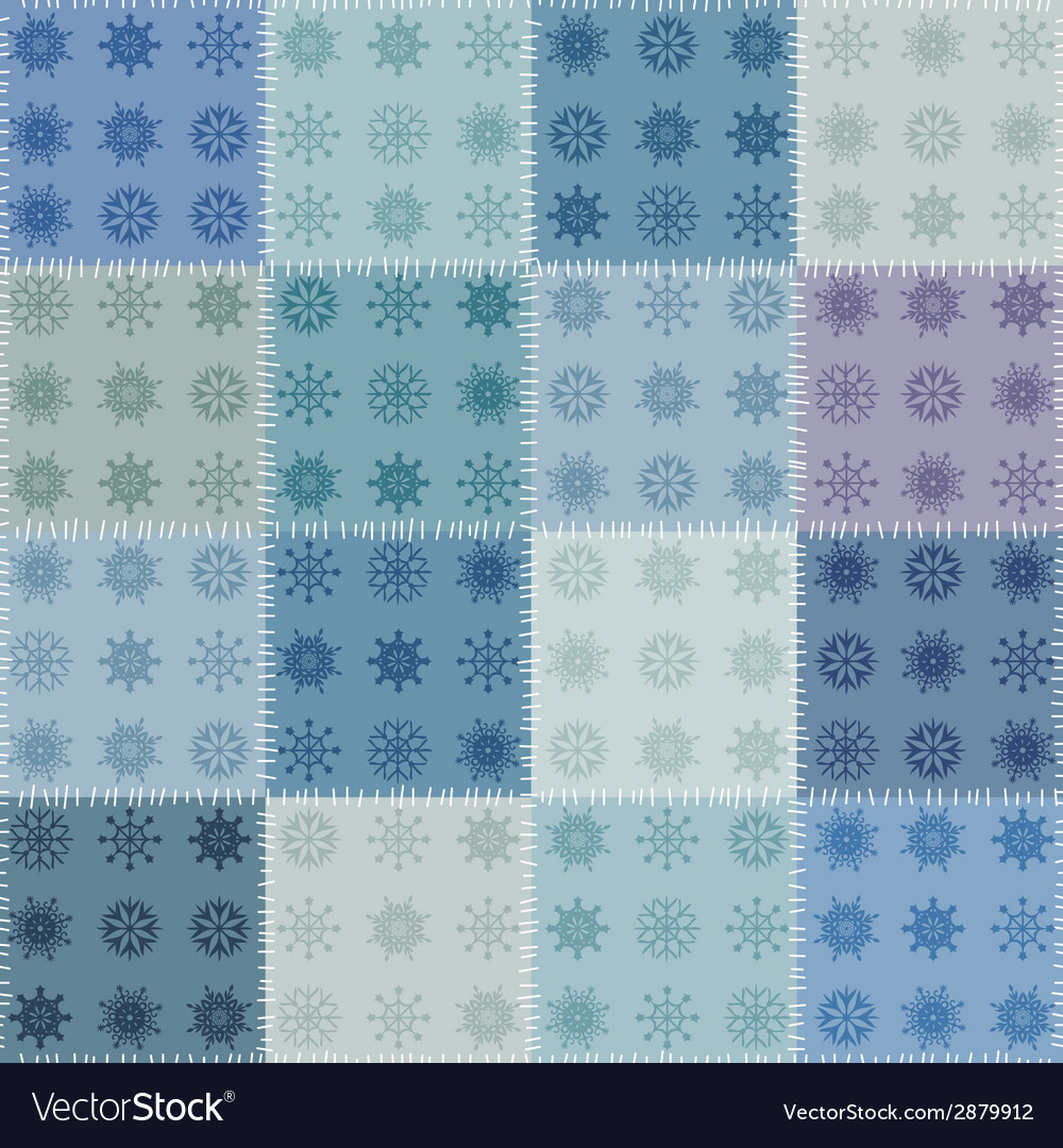Patchwork with snowflakes