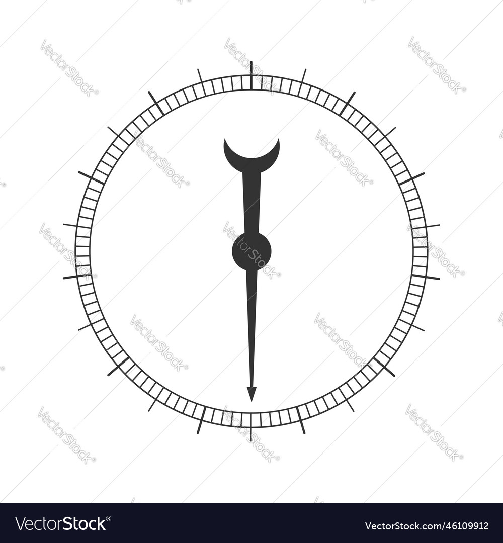 Round measuring scale with arrow 360 degree vector image Round measuring scale with arrow 360 degree