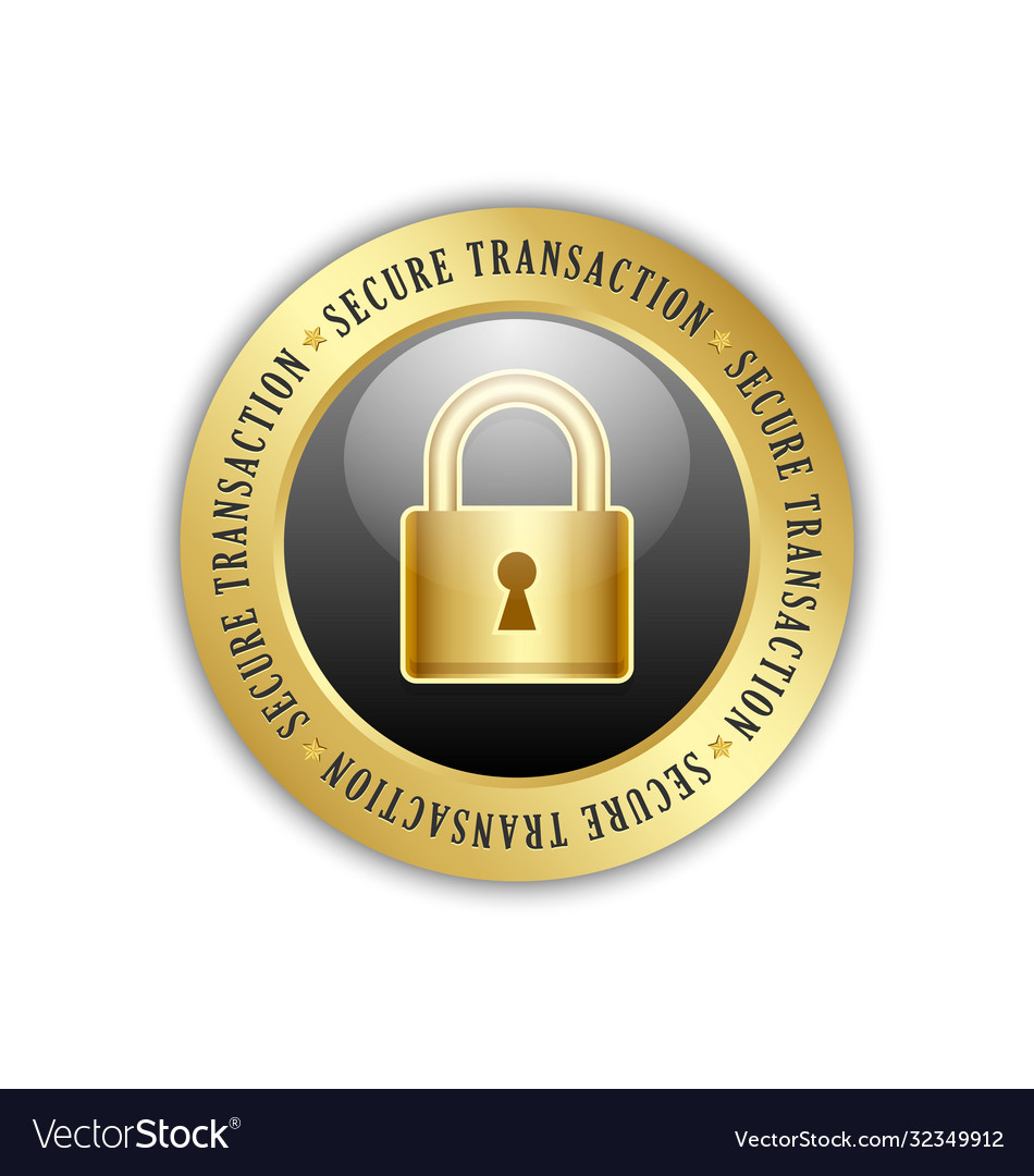 Secure transaction padlock icon suitable Vector Image