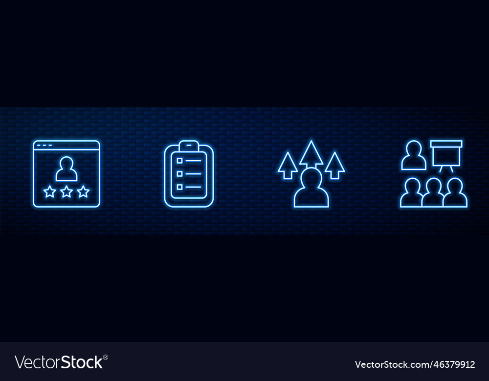 Set line front end development customer product vector image Set line front end development customer product