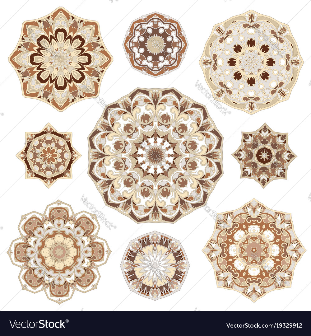 Set of abstract circular elements