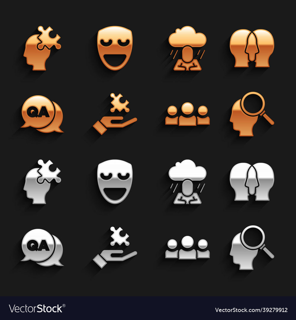 Set solution to the problem bipolar disorder Vector Image Set solution to the problem bipolar disorder