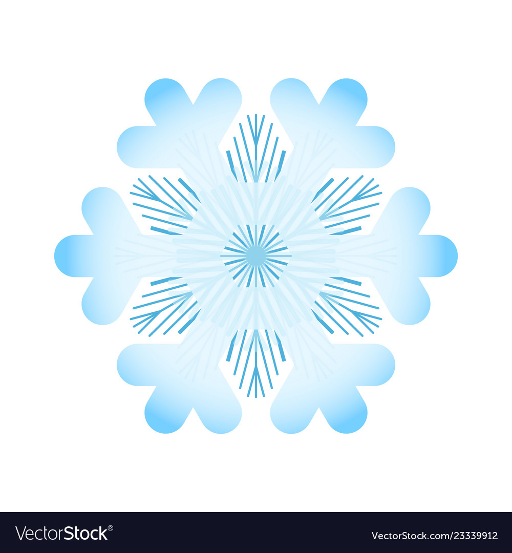 Simple snowflake icon isolated on white background vector image Simple snowflake icon isolated on white background