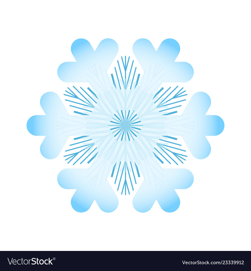 Simple snowflake icon isolated on white background