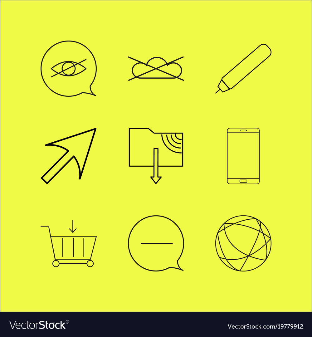 Web linear icon set simple outline icons