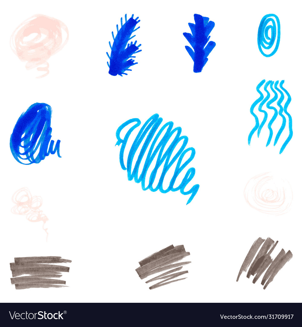 A set markers brushes image for designposter