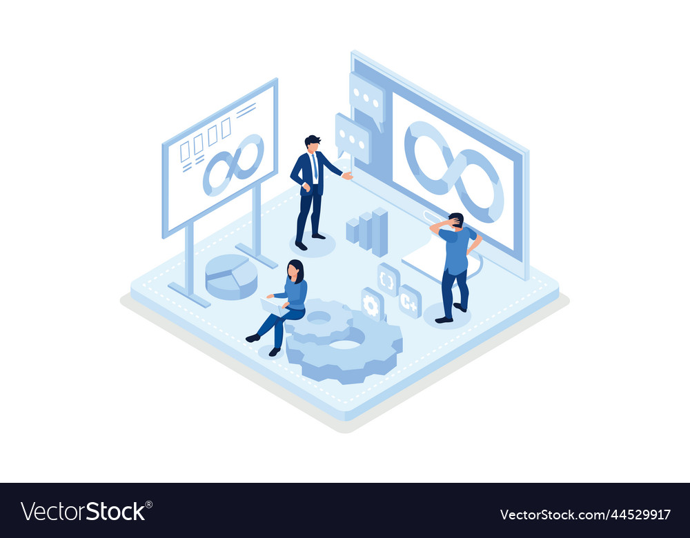 Devops at work concept can use for web banner