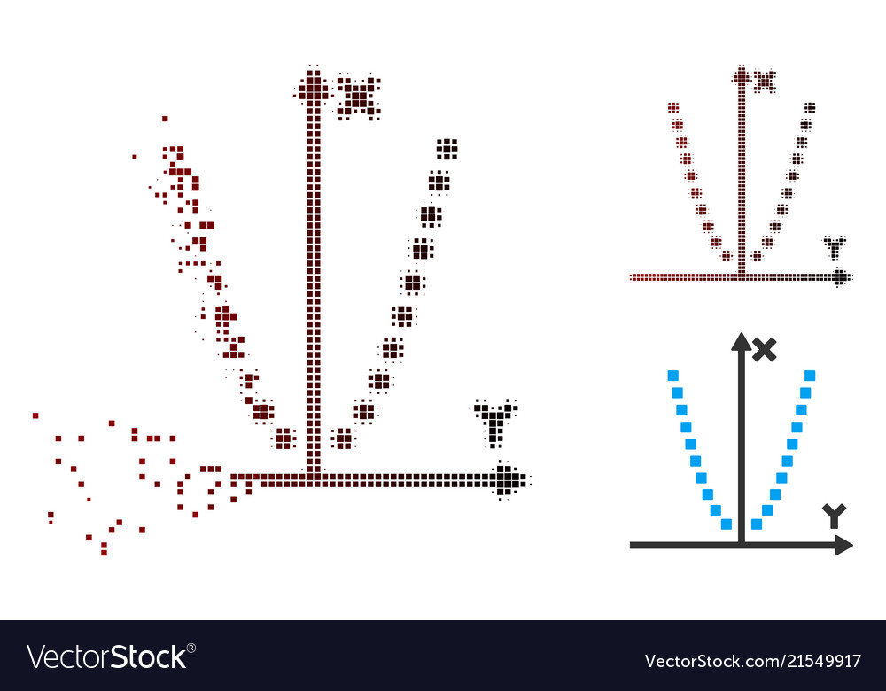 Aufschlüsselung des Pixel-Halton-Palot-Symbols vector image Aufschlüsselung des Pixel-Halton-Palot-Symbols