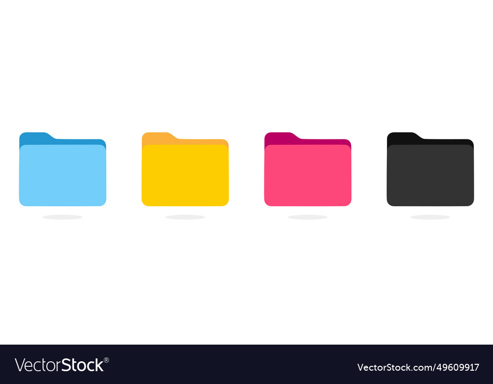 Icon folder computer file data modern simple info Vector Image