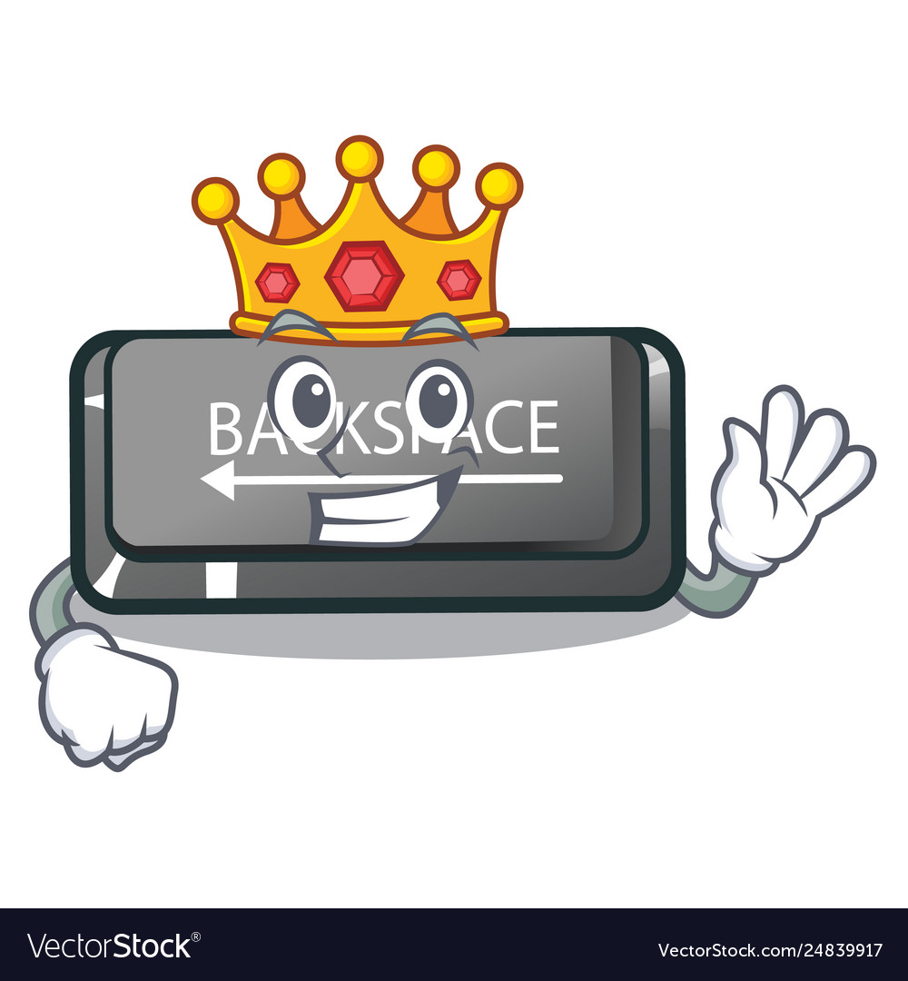 King backspace button on a computer character