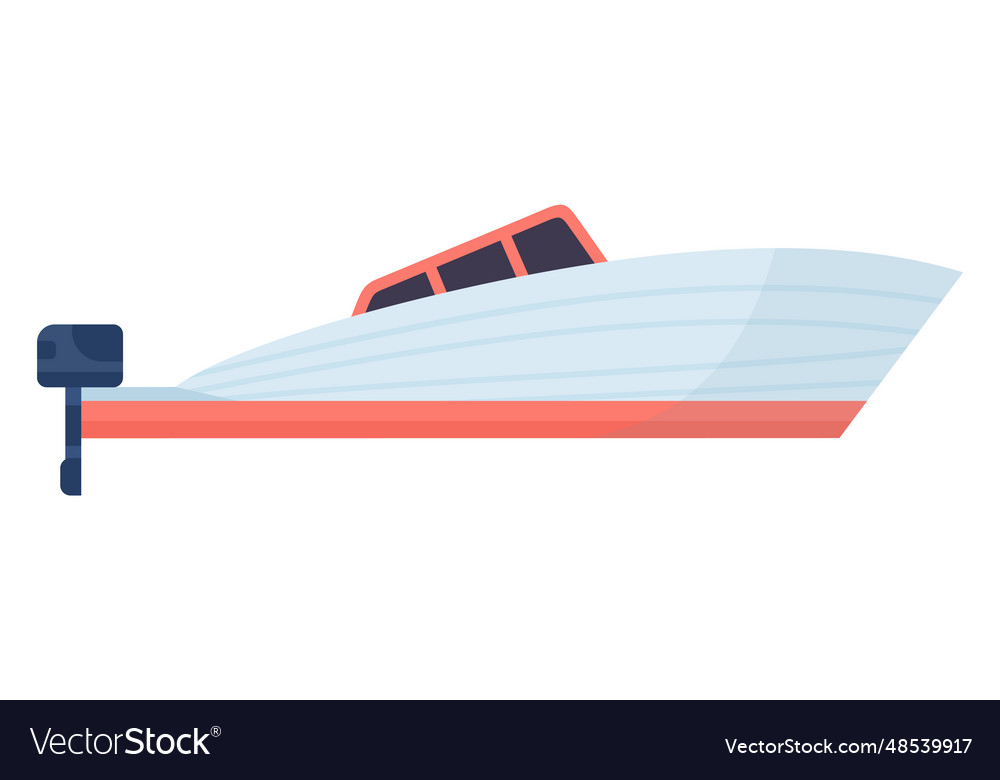 Motor boat color icon speed water ship