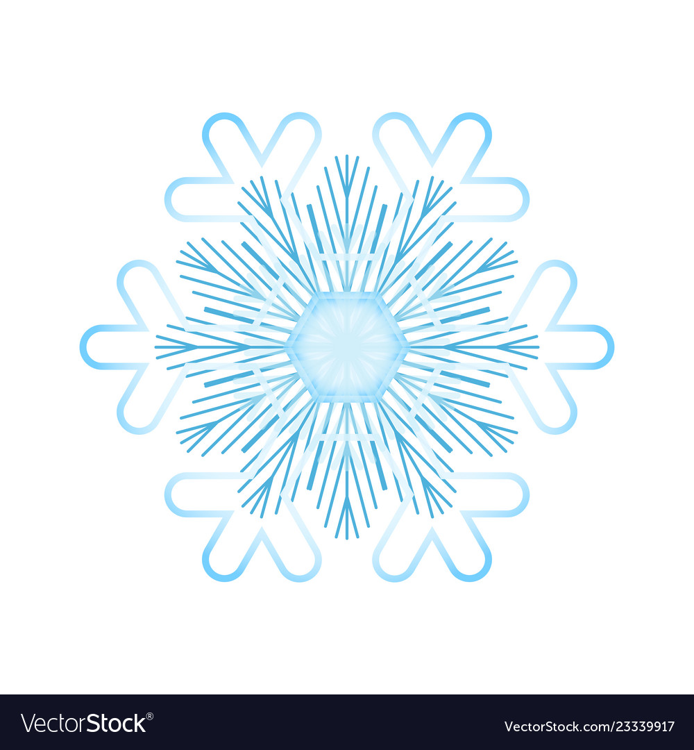 Simple snowflake icon isolated on white background vector image Simple snowflake icon isolated on white background