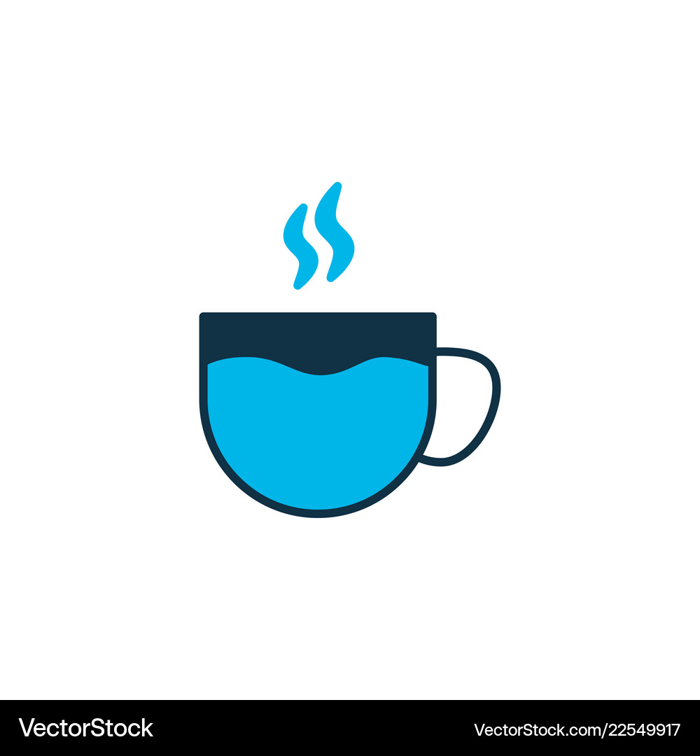 Teacup icon colored symbol premium quality Vector Image