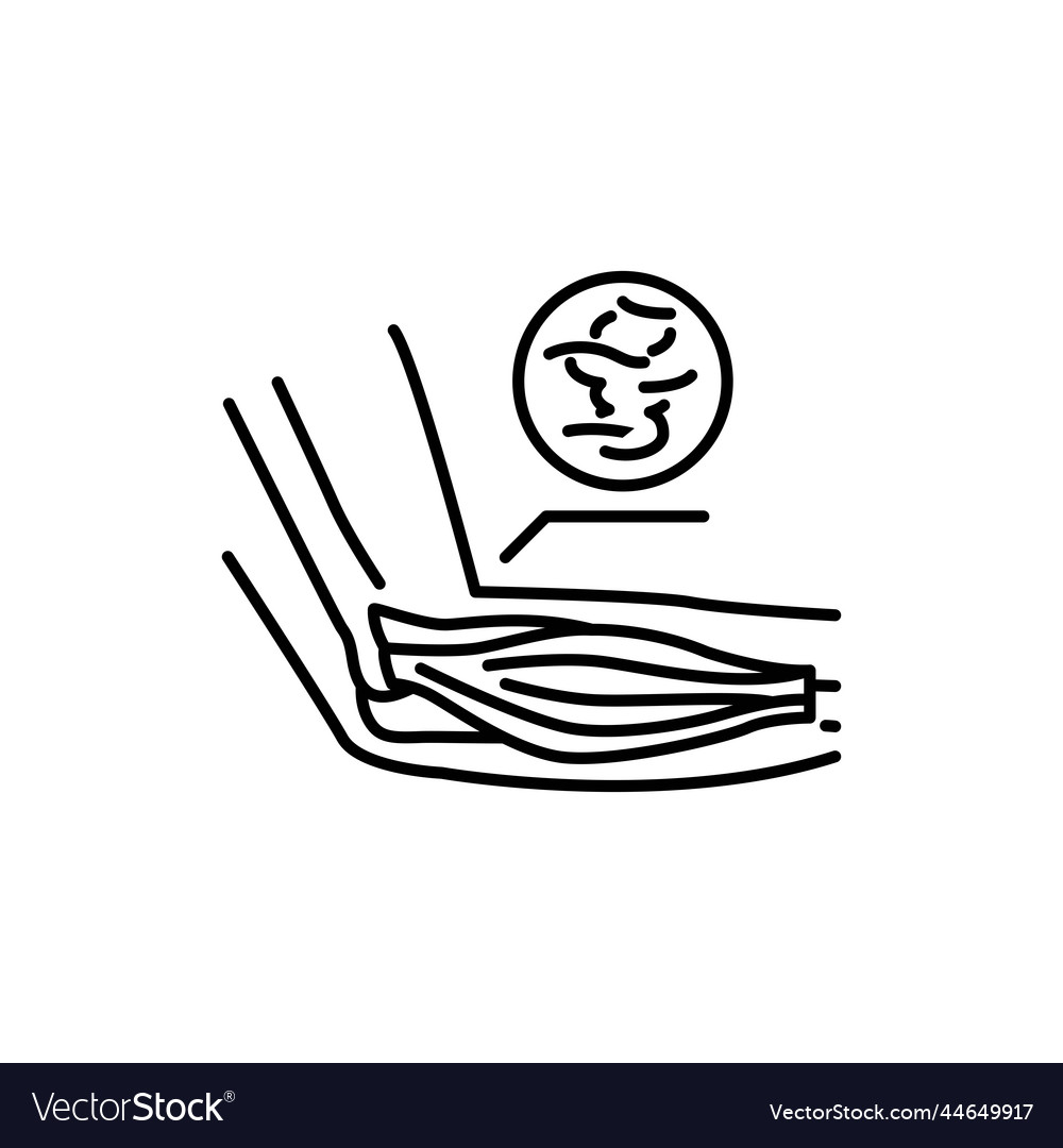 Tendonitis color line icon pictogram for web page