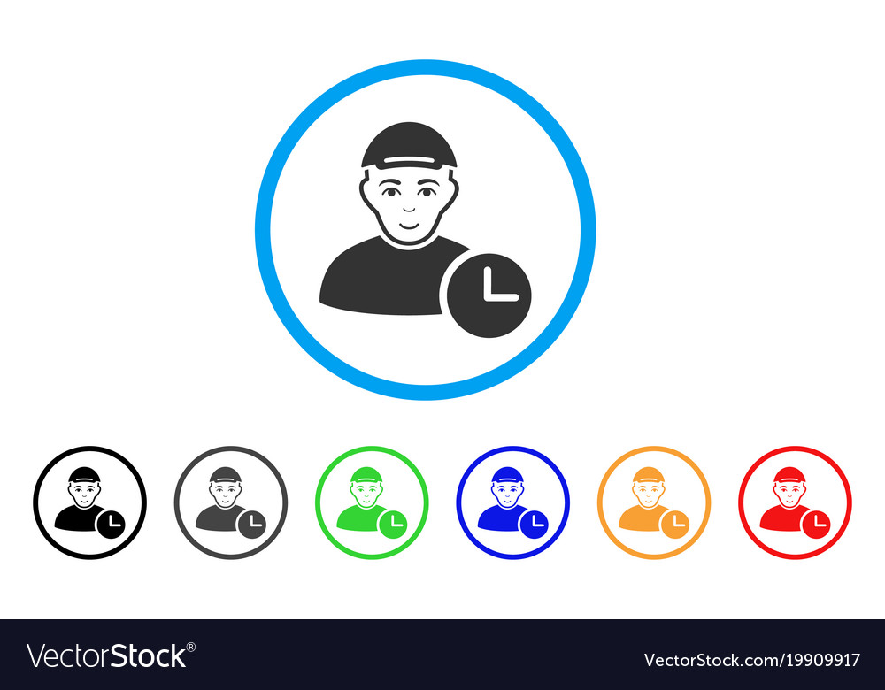 User clock rounded icon