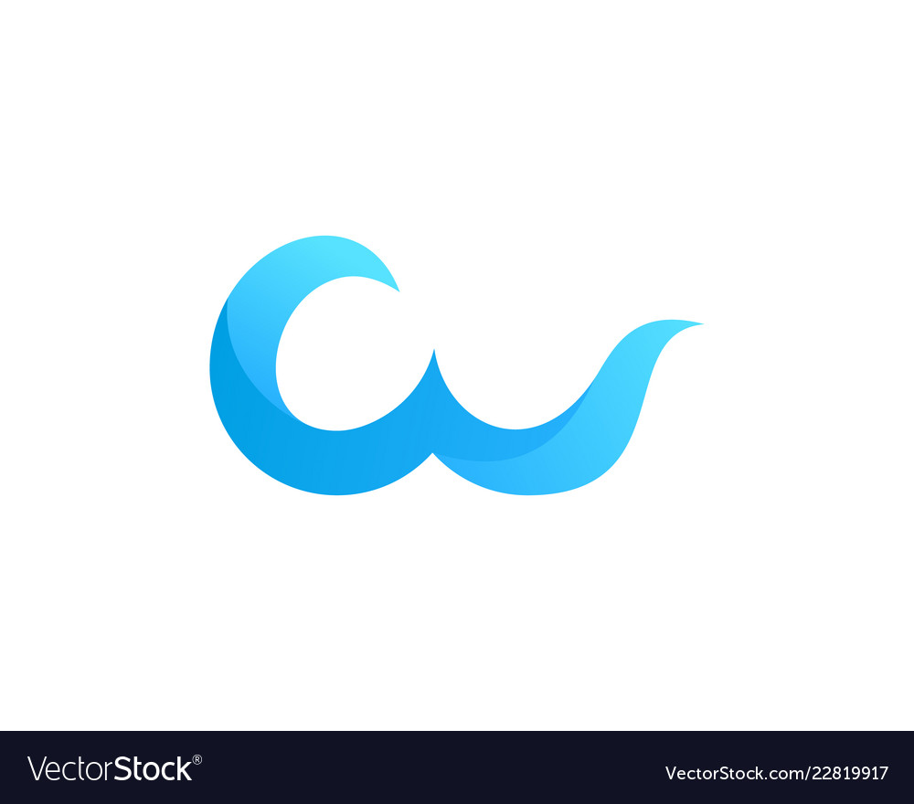 Wave letter w logo icon design Royalty Free Vector Image