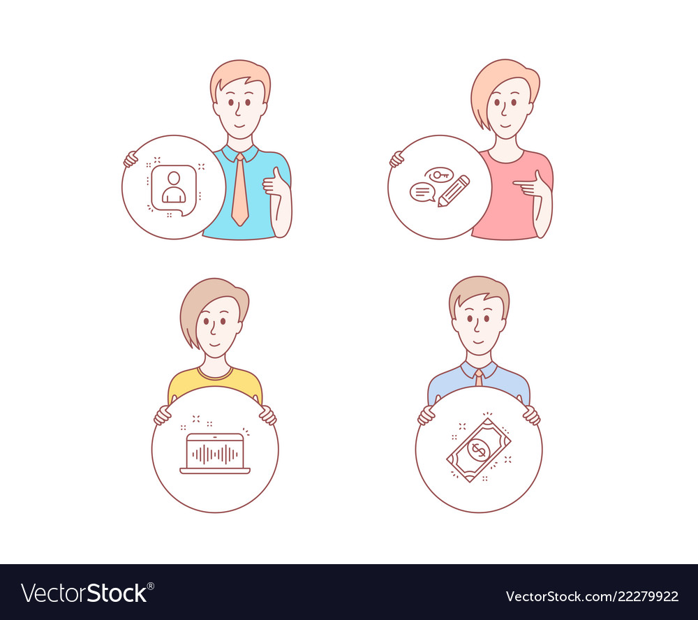 Developers chat music making and keywords icons vector image Developers chat music making and keywords icons