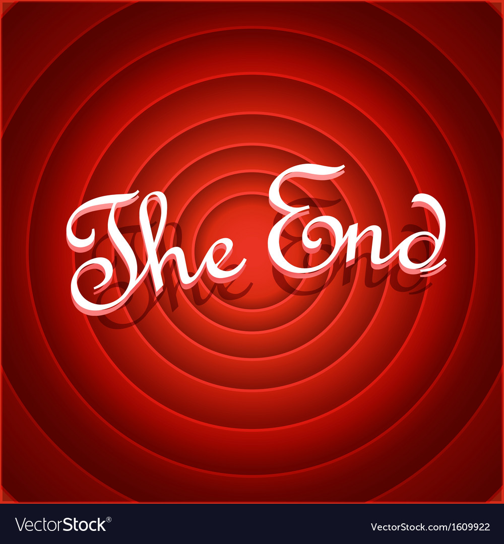 End Royalty Free Vector Image - Vectorstock