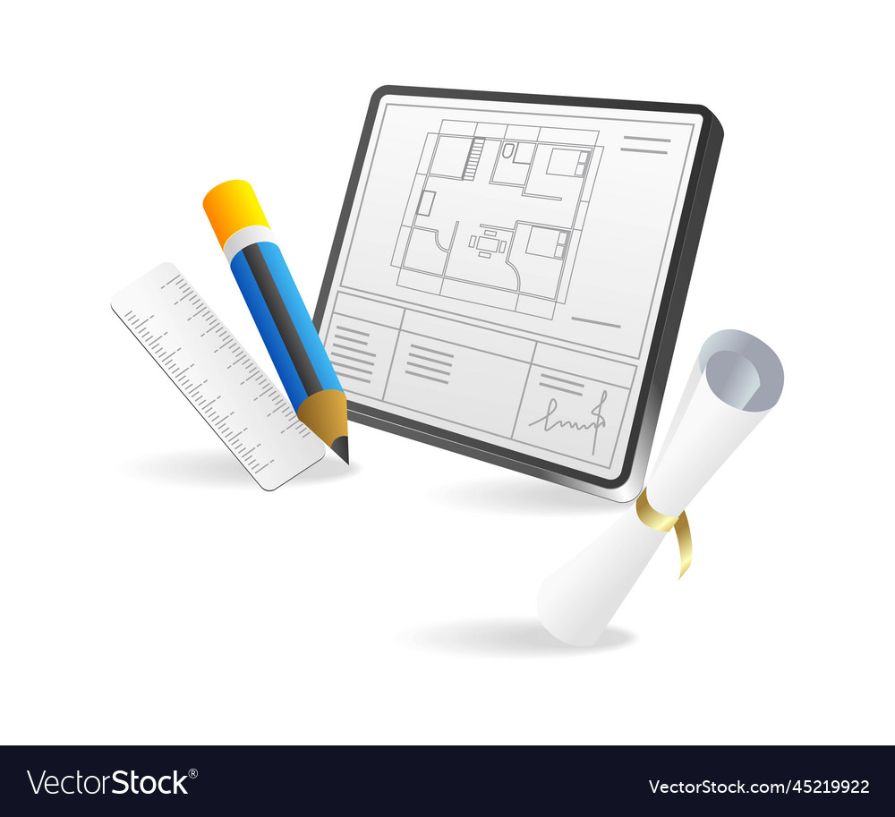 Flat isometric 3d of the concept making