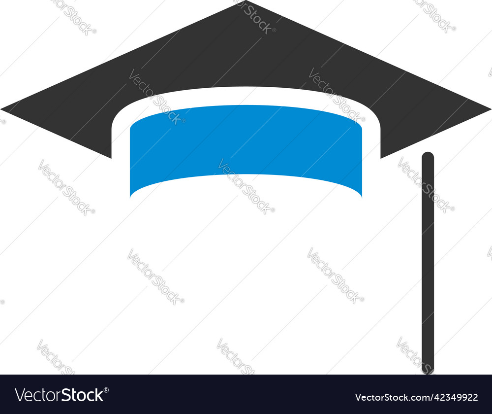 Icon of graduation cap Royalty Free Vector Image