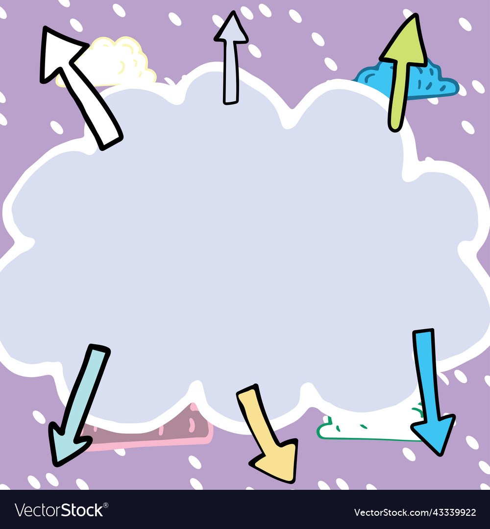 Important messages written in shape of cloud vector image Important messages written in shape of cloud