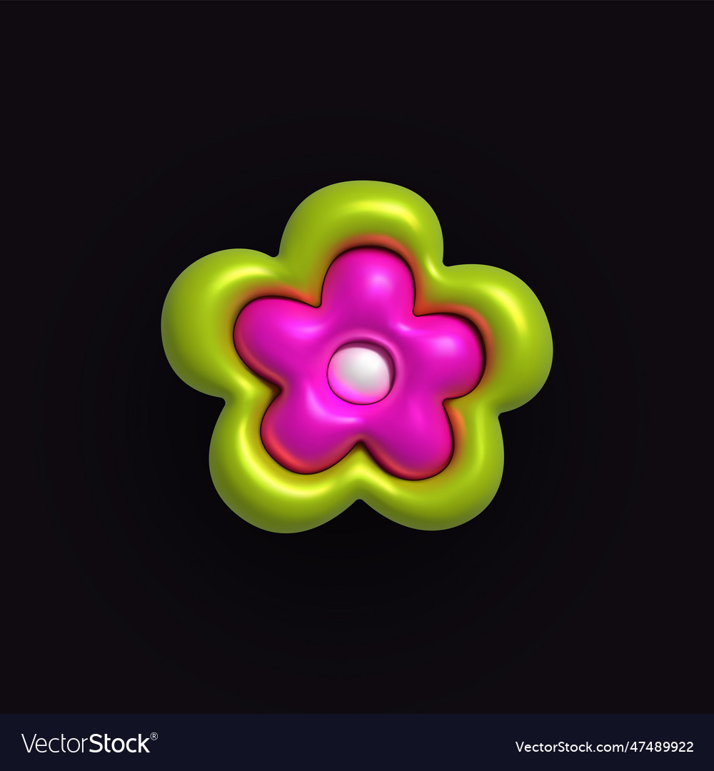 Inflatable flower inflated 3d element