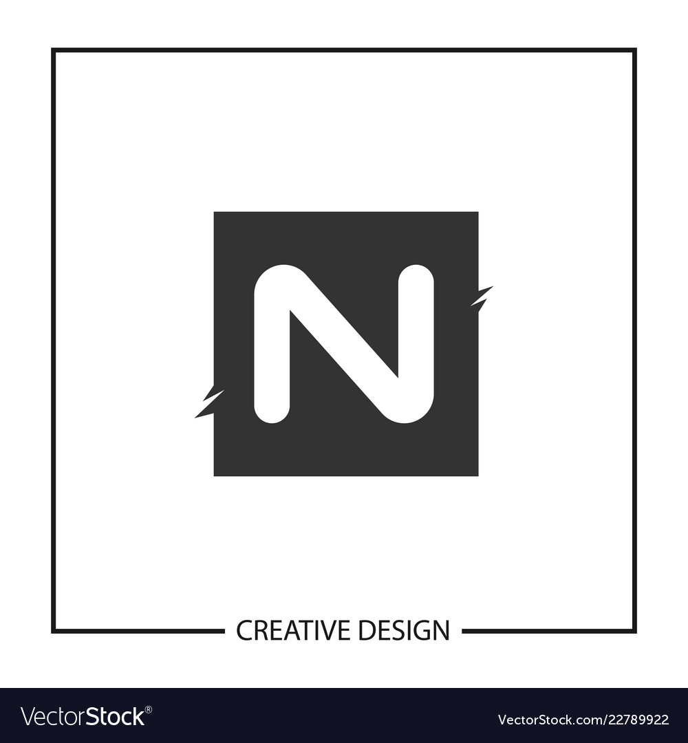 Initial letter n logo template design