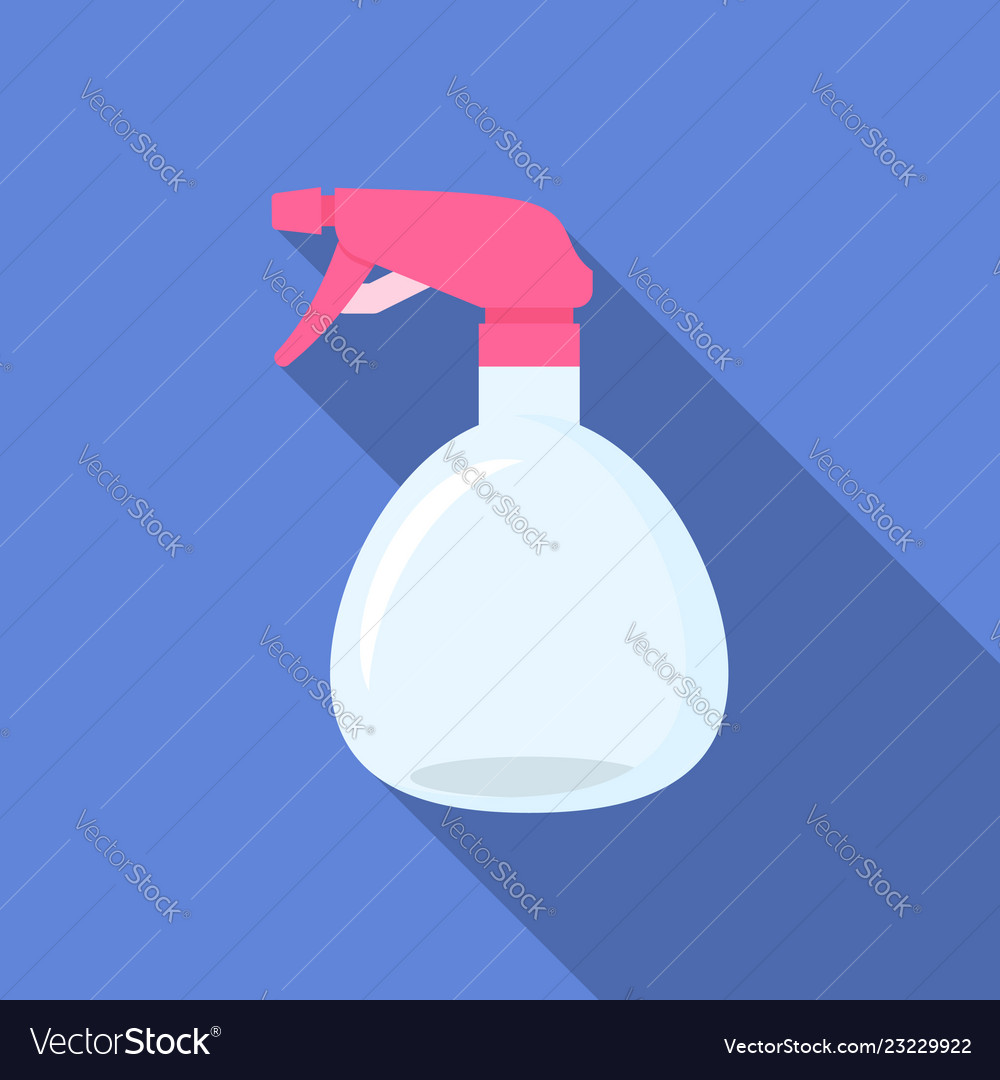 Iron water spray bottle icon flat style Royalty Free Vector