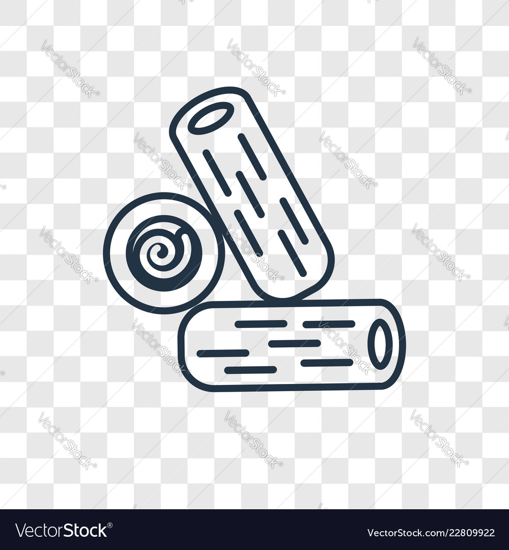 Log concept linear icon isolated on transparent