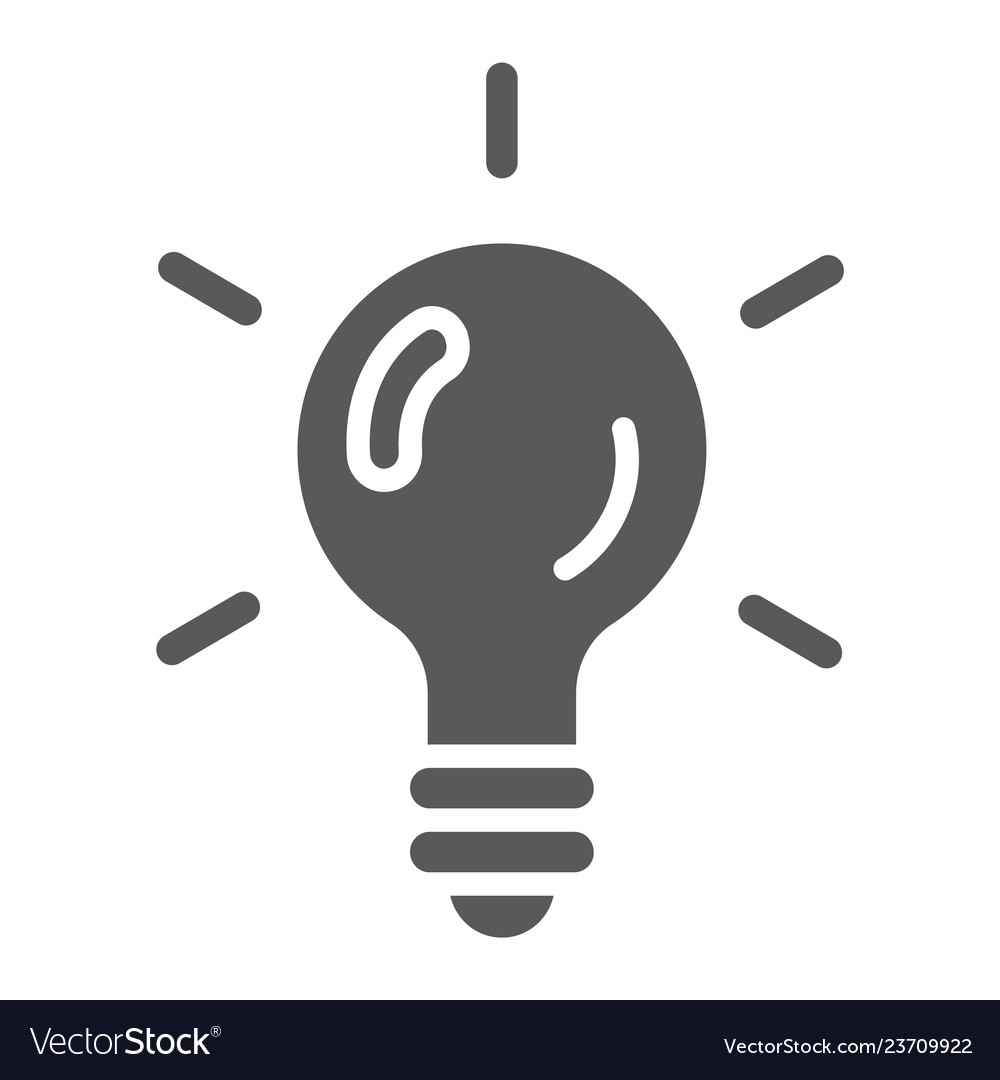 Logic game glyph icon and play light bulb